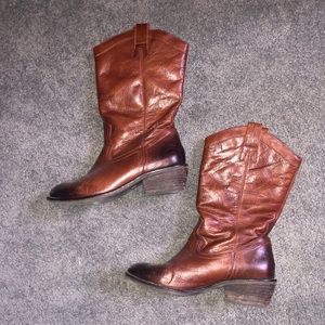 Leather boots